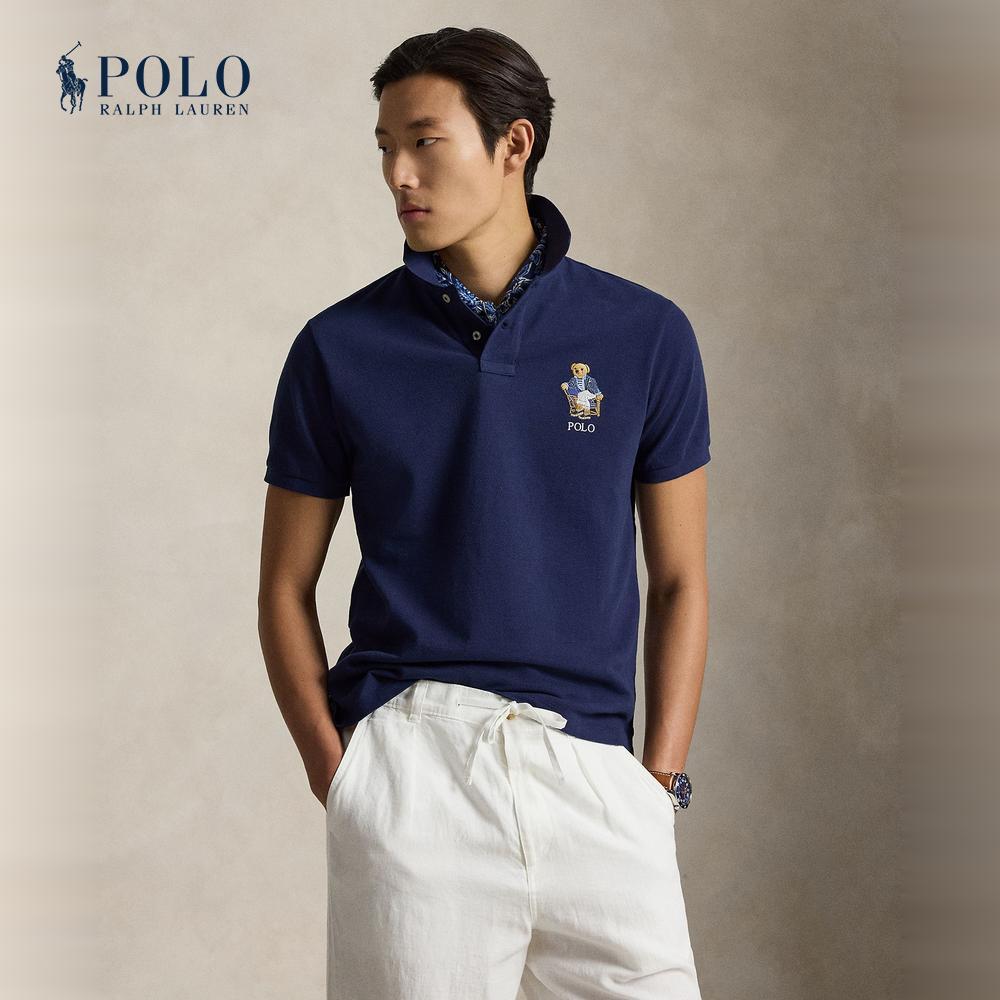 Polo Ralph Lauren Bear เสื้อโปโลผู้ชาย รุ่น MNPOKNI1N824125 สีกรมท่า