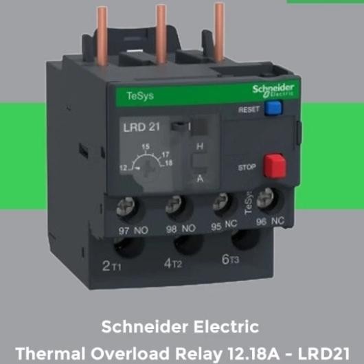 โอเวอร์โหลดความร้อน lrd21 lrd 21 12-18a Schneider เดิม