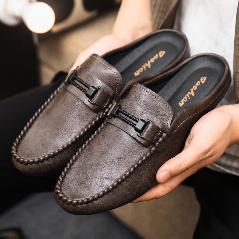 รองเท้าลําลอง ผู้ชาย Peas รองเท้าขี้เกียจ Slip-On ไม่มีส้น