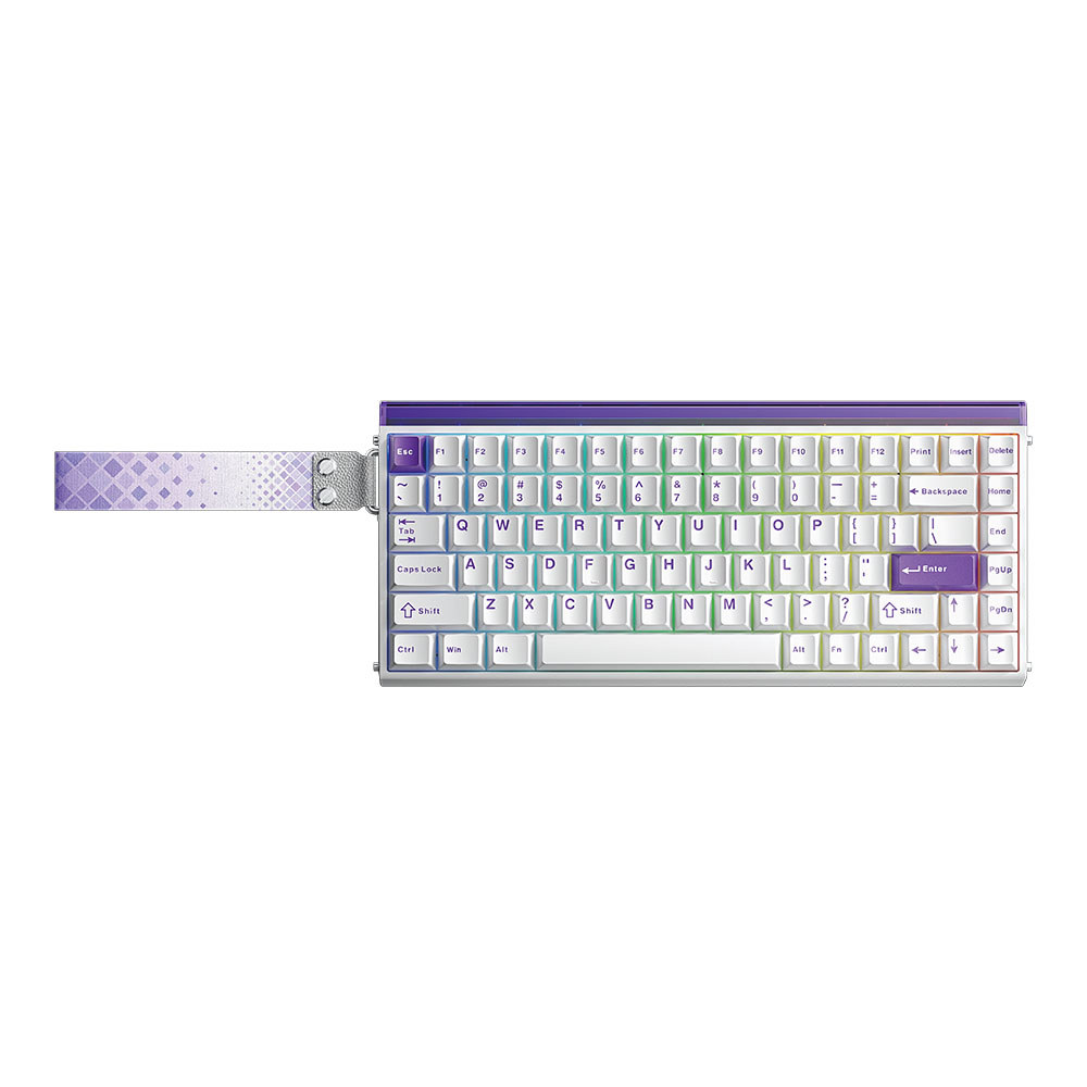 KEYBOARD (คีย์บอร์ด) AULA HERO84HE PLUTO MAGNETIC SWITCH RGB - WHITE-PURPLE ++