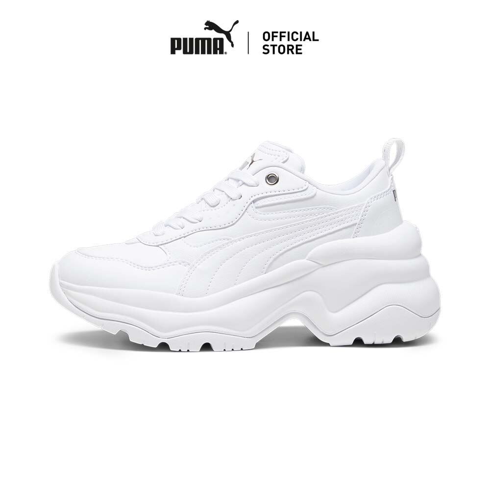 PUMA Basics รองเท้าผ้าใบผู้หญิง Cilia Wedge สีขาว - 39391502