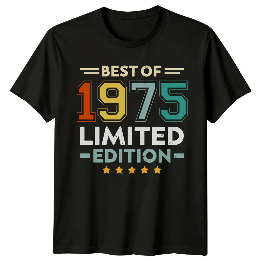 Best Of 1975 Mens T Shirt 50Th Birthday Vintage Limited Edition