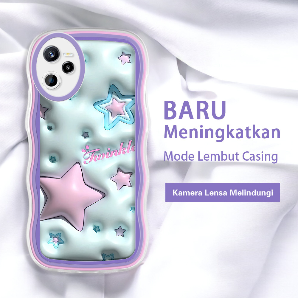 ปลอก HP Realme 2 Pro Narzo 20 30 30A 20A 50 Pro 50i 50A Prime Q5 3D สีสัน star Soft Case สบายอินเทรน