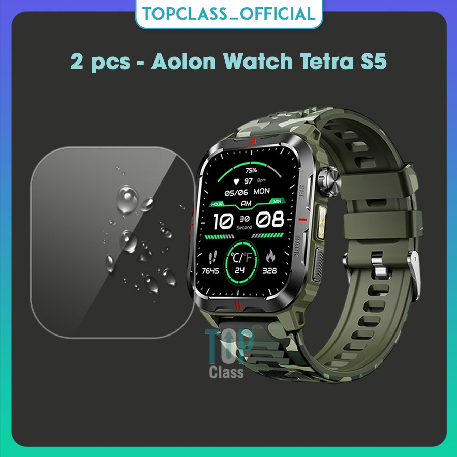 ชุดตัวป้องกันหน้าจอกระจกนิรภัย 2 ชิ้นสําหรับนาฬิกาอัจฉริยะ Aolon Watch Tetra S5 ราคาถูก Shopee Lazada