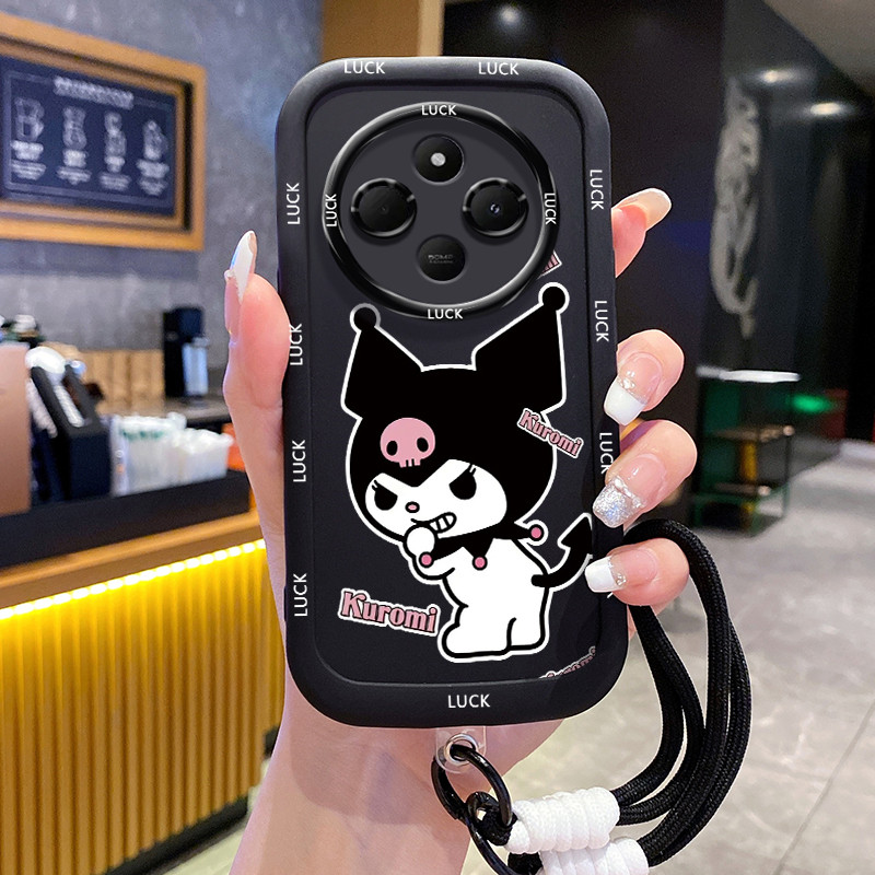 เคสสำหรับ Xiaomi Redmi 14C 5G A4 5G A14R 5G POCO C75 5G POCO M7 5G เคสโทรศัพท์กระต่ายซิลิโคนสายคล้องกันกระแทก