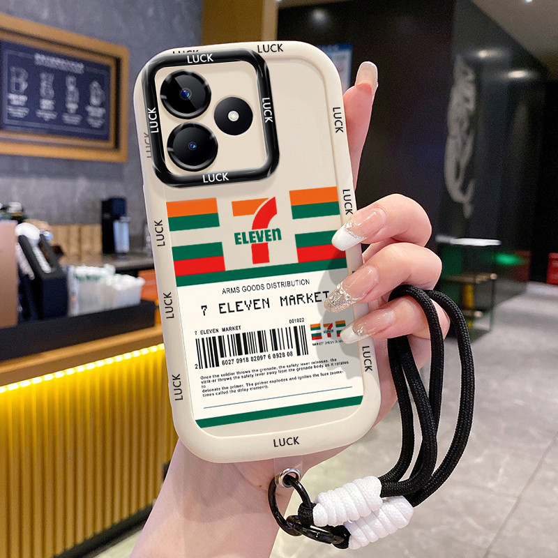 เคสสำหรับ Realme C53 C51 C51s C35 Note 50 Narzo N53 50A Prime เคสโทรศัพท์ซูเปอร์มาร์เก็ตสายคล้องซิลิโคนกันกระแทก