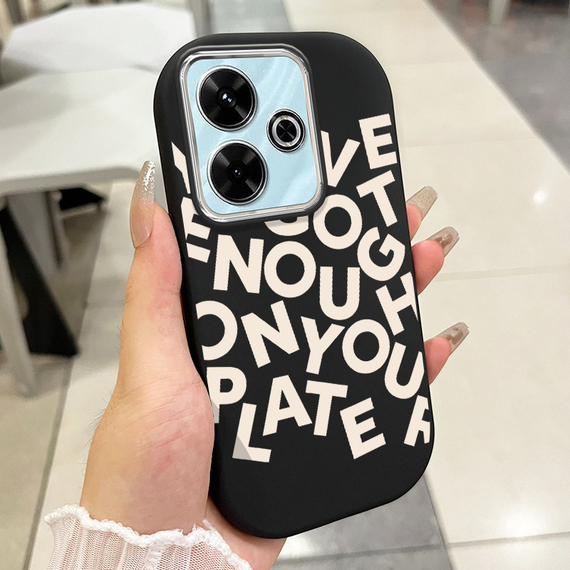 เคส ใช้ได้กับ Xiaomi Redmi 13 4G 13 5G 13C POCO C65 เคสข้อความสร้างสรรค์