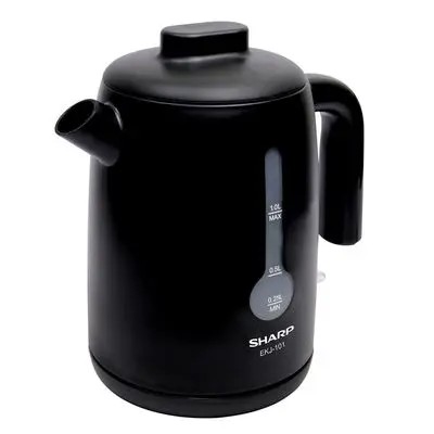 SHARP - กาต้มน้ำไฟฟ้า (1510-1800 วัตต์,1 ลิตร, สีดำ) รุ่น EKJ-101 ---