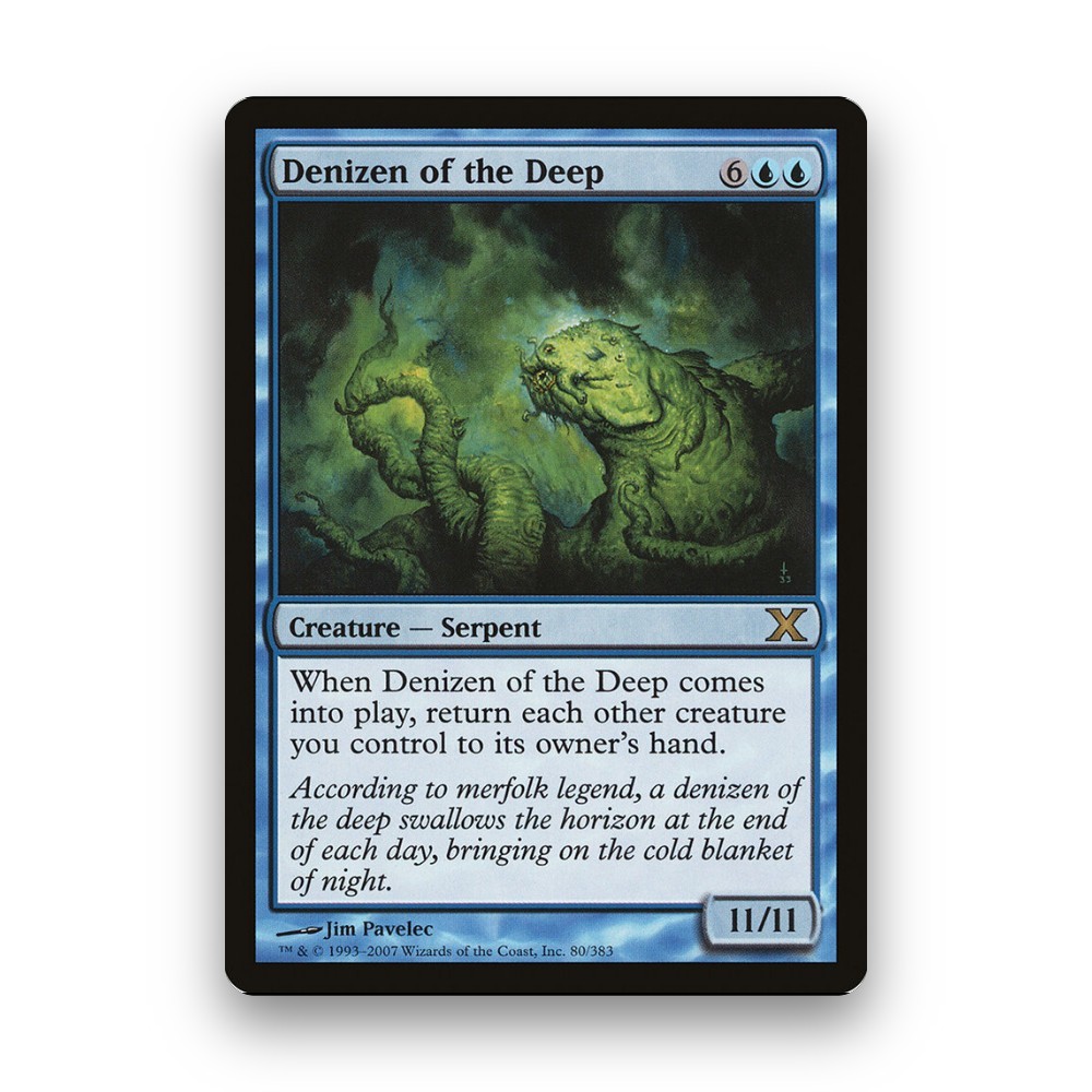 [MTG] Denizen of the Deep (#80) [10E] [BLUE] [RARE] | Magic the Gathering