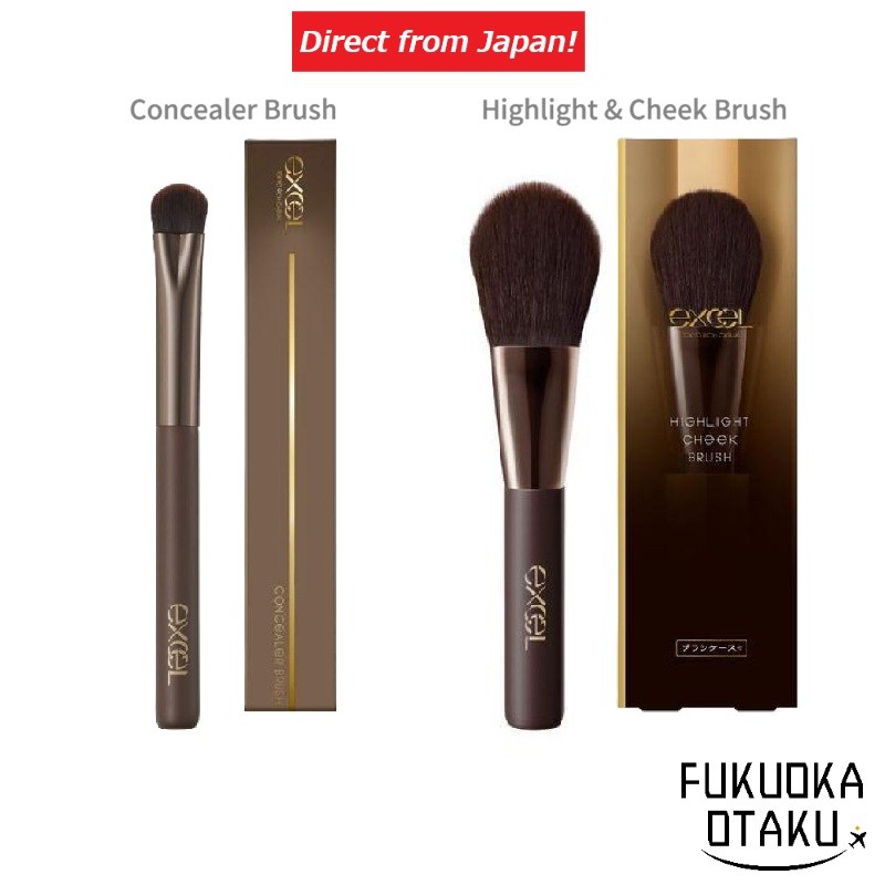 excel Concealer Brush / Highlight & Cheek Brush กระชับพอดีผิว อุปกรณ์แต่งหน้า・อุปกรณ์ความงาม【ส่งตรงจ