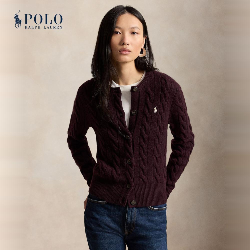 Polo Ralph Lauren เสื้อคาร์ดิแกนผู้หญิง รุ่น WMPOSWENDW20574 สีม่วง