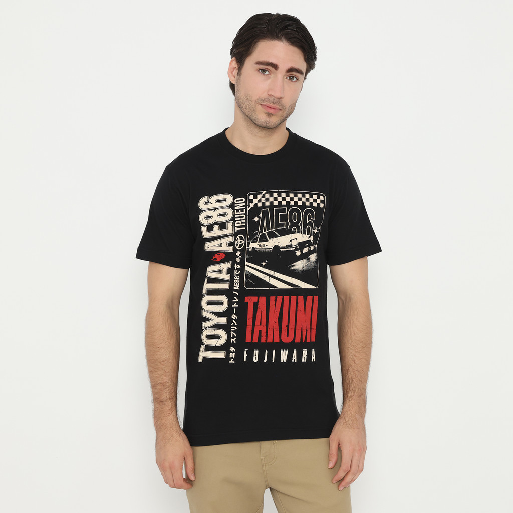 Trafficroom Band เสื้อยืดผู้ชาย Vintage T-Shirt AE 86 TAKUMI
