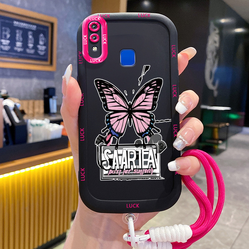 เคสโทรศัพท์ HP สําหรับ VIVO Y91 Y91i Y93 Y95 Y91C Y1S Y90 กรณีสร้างสรรค์รูปแบบผีเสื้อซิลิโคนเคสโทรศั