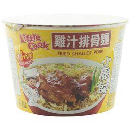 💥 ลิตเติ้ลกุ๊กบะหมี่กึ่งสำเร็จรูปรสขาหมูทอด 150กรัม 🔔 Little Cook Instant Noodles Fried Shallot Pork