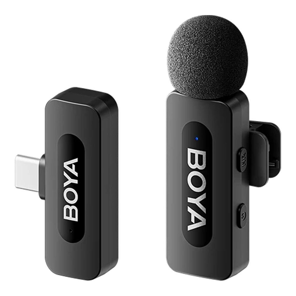 WIRELESS MICROPHONE (ไมโครโฟนไร้สาย) BOYA BY-V10 V2.0 1 MIC + USB-C RECEIVER - BLACK |