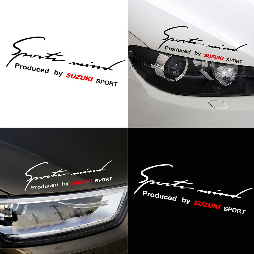 DE-Sports Mind ตัวอักษรรถ Hood Bonnet ไฟหน้า Decals สติกเกอร์ตกแต่งสําหรับ Suzuki