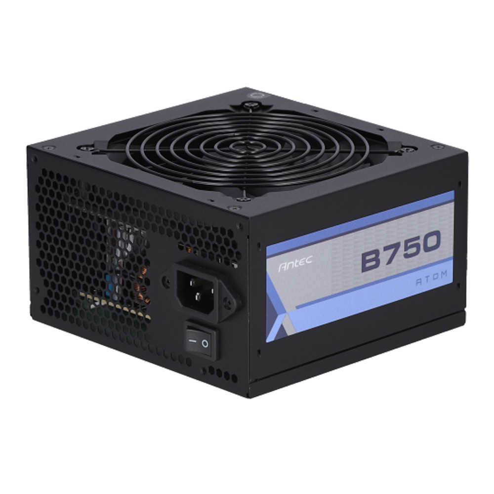 POWER SUPPLY (อุปกรณ์จ่ายไฟ) ANTEC ATOM B750 - 750W 80 PLUS BRONZE BLACK ATX ;