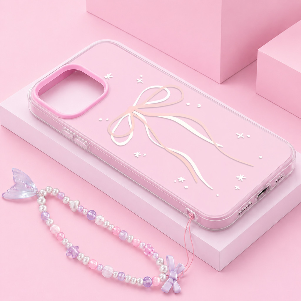 HP GANTUNGAN [เคสดาวตก] เคสริบบิ้น Infinix Hot 70 60 Pro Plus 60I Itel P55 50I 40I 50 4G Gd0624 น่าร