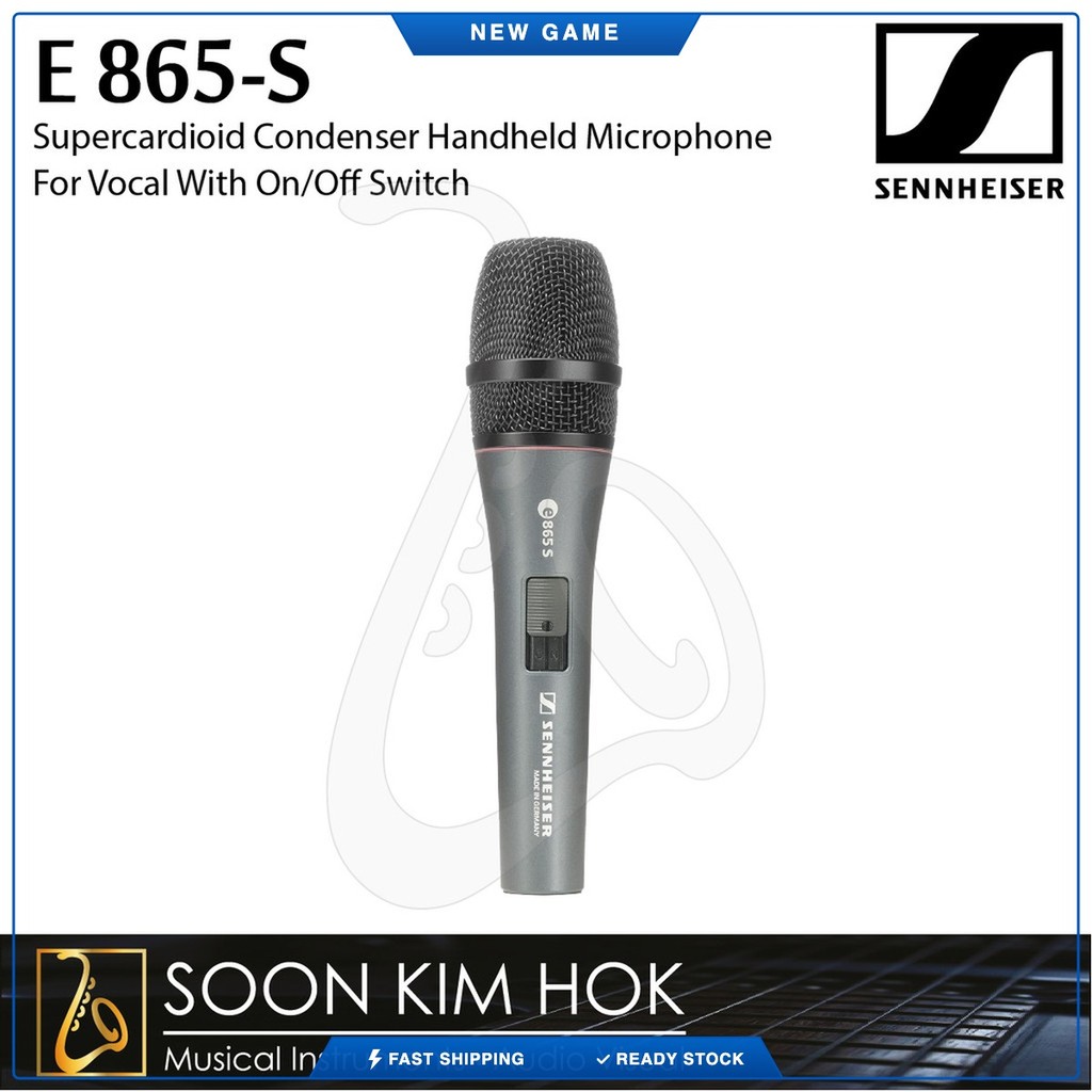 Ready SENNHEISER E 865-S Supercardioid Condenser Handheld Microphone