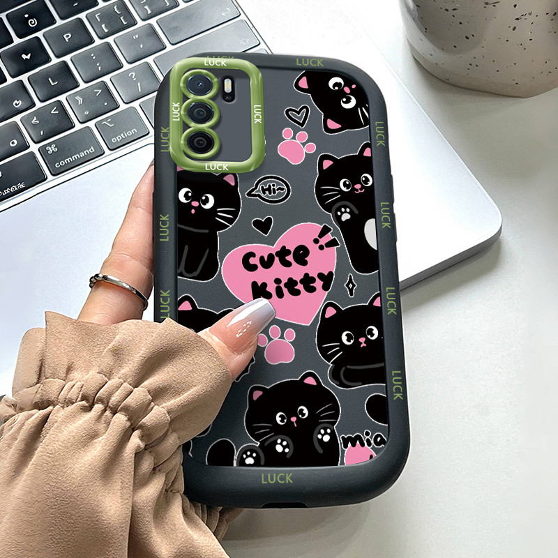 เคสสำหรับ OPPO A16 A16s A54s เคสโทรศัพท์แมวน่ารักซิลิโคนซอฟต์เชลล์กันกระแทก
