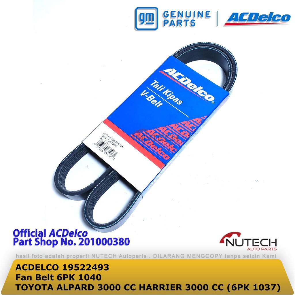 Fanbelt V Belt Fan Belt 6PK 1040 TOYOTA ALPARD 3000 CC HARRIER 3000 CC (USE 6 PK 1037) Ac delco