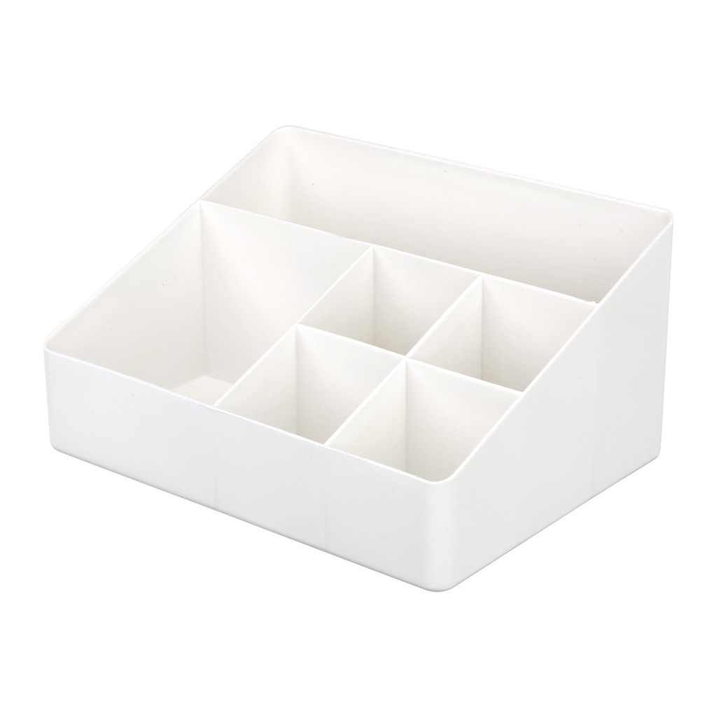 ที่ใส่ของพลาสติก 6 ช่อง SANDI รุ่น UTBK-0005-2 ขนาด 21.5 x 16 x 11 ซม. สีขาว
