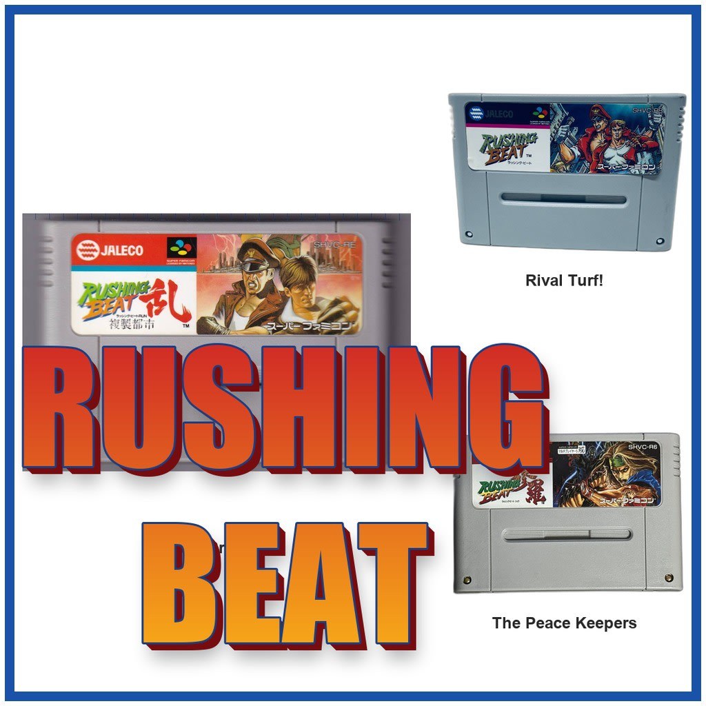Rushing Beat Rival Turf / Brawl Brothers / The Peace Keepers Turf! SFC SNES Super Famicom Used Teste