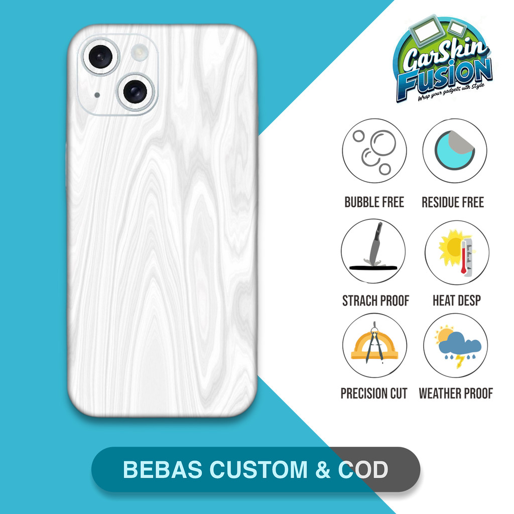 Garskin Skin iPhone 15 wood series เคสป้องกันรอยขีดข่วน | By Fusion Code - 4A2