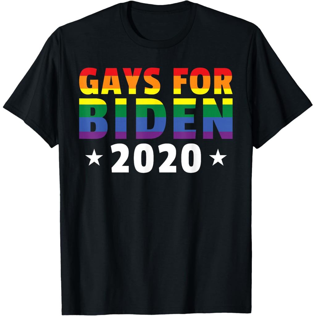 เสื้อยืดผ้าฝ้ายผู้ชายเกย์สําหรับ Joe Biden 2020 การเลือกตั้ง USA President LGBT เสื้อยืดคุณภาพสูงผ้า