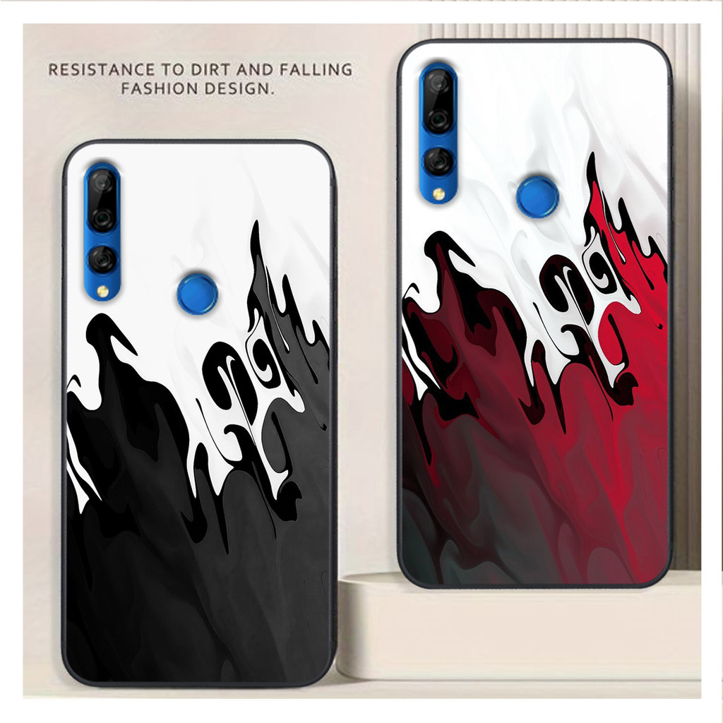 เคส Huawei Y9 2019 / Y9 Prime 2019 พร้อมลวดลายเรียบง่ายหรูหราเพื่อปกป้องกล้อง