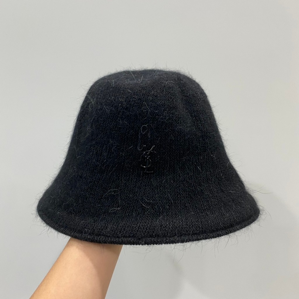 CalvinKlein777 สีดําสีขาวคลาสสิก LOGO Bucket Hat Casual ครีมกันแดดหมวกบังแดด Unisex