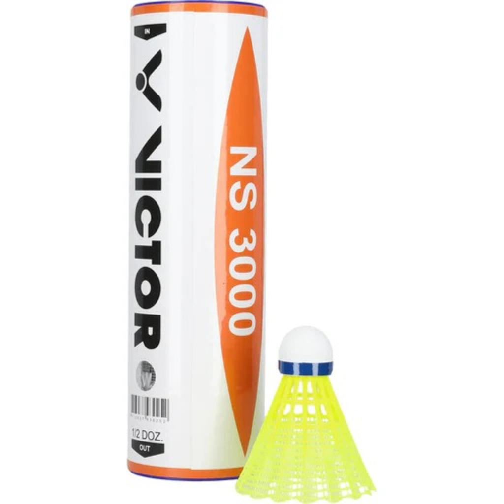 ลูกแบดมินตันพลาสติกรุ่น NS 3000 จำนวน 6 ลูก (สีเหลือง)  | NS 3000 (1/2 Doz) - Yellow
