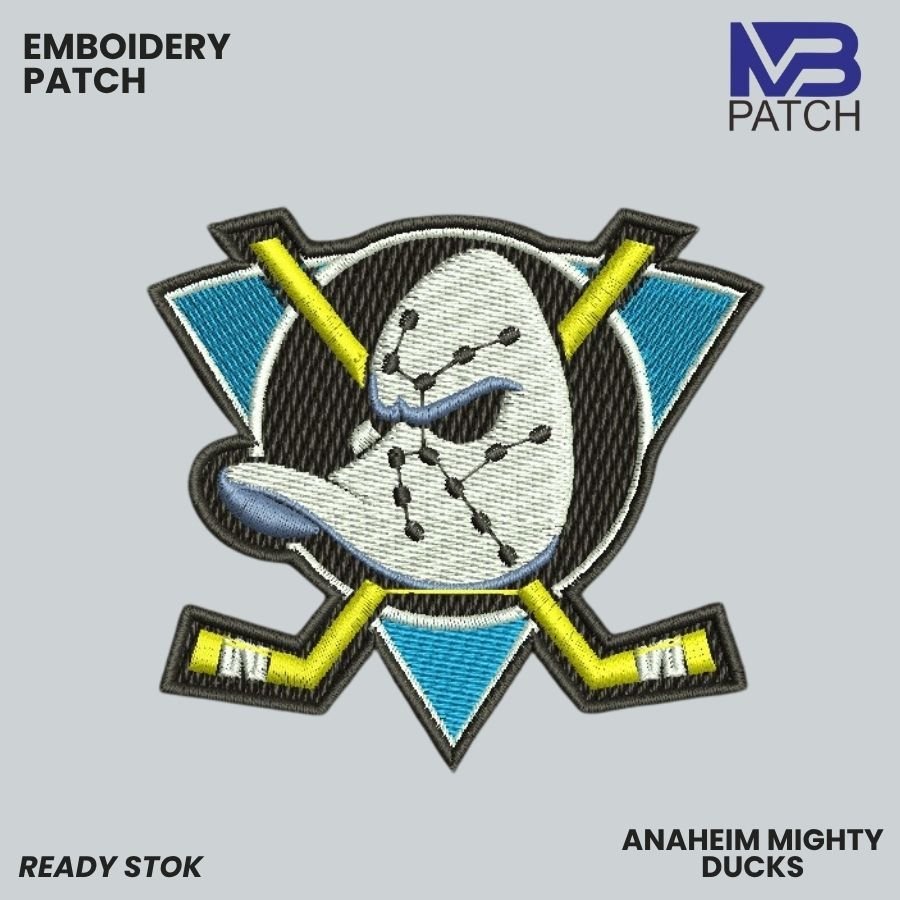 MIGHTY DUCKS OF ANAHEIM HOCKEY NHL EMBROIDERY LOGO PATCH - MB-333