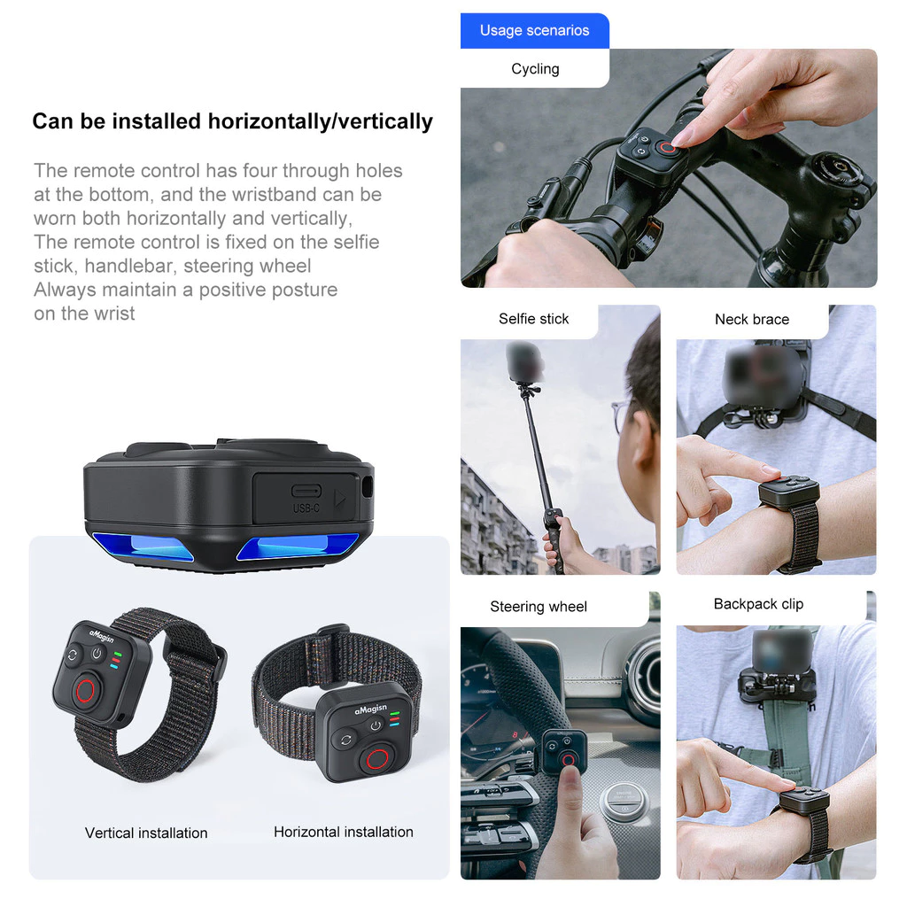 รีโมทคอนโทรลบลูทูธสำหรับ Insta360 X5 X4 X3 GO 3S thumbnail 4