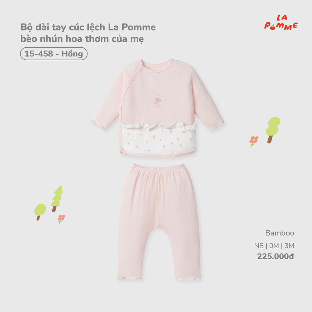 Mothers La Pomme ชุดกระดุมแขนยาวแต่งระบายดอกไม้หอม 15458 La Pomme Binh Duong