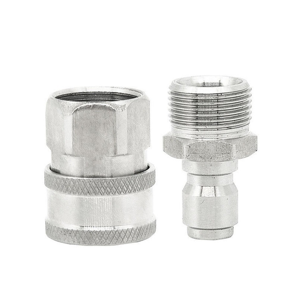 8Stainless Steel 22x15mm High Pressure Washer Hose Connector Quick Connect
