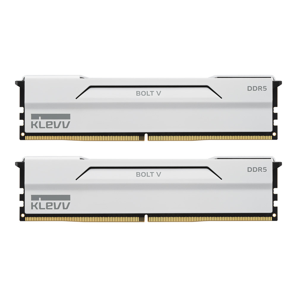 32GB (16GBx2) DDR5 6000MHz RAM (หน่วยความจำ) KLEVV BOLT V AMD EXPO INTEL XMP CL28 - PURE WHITE ///