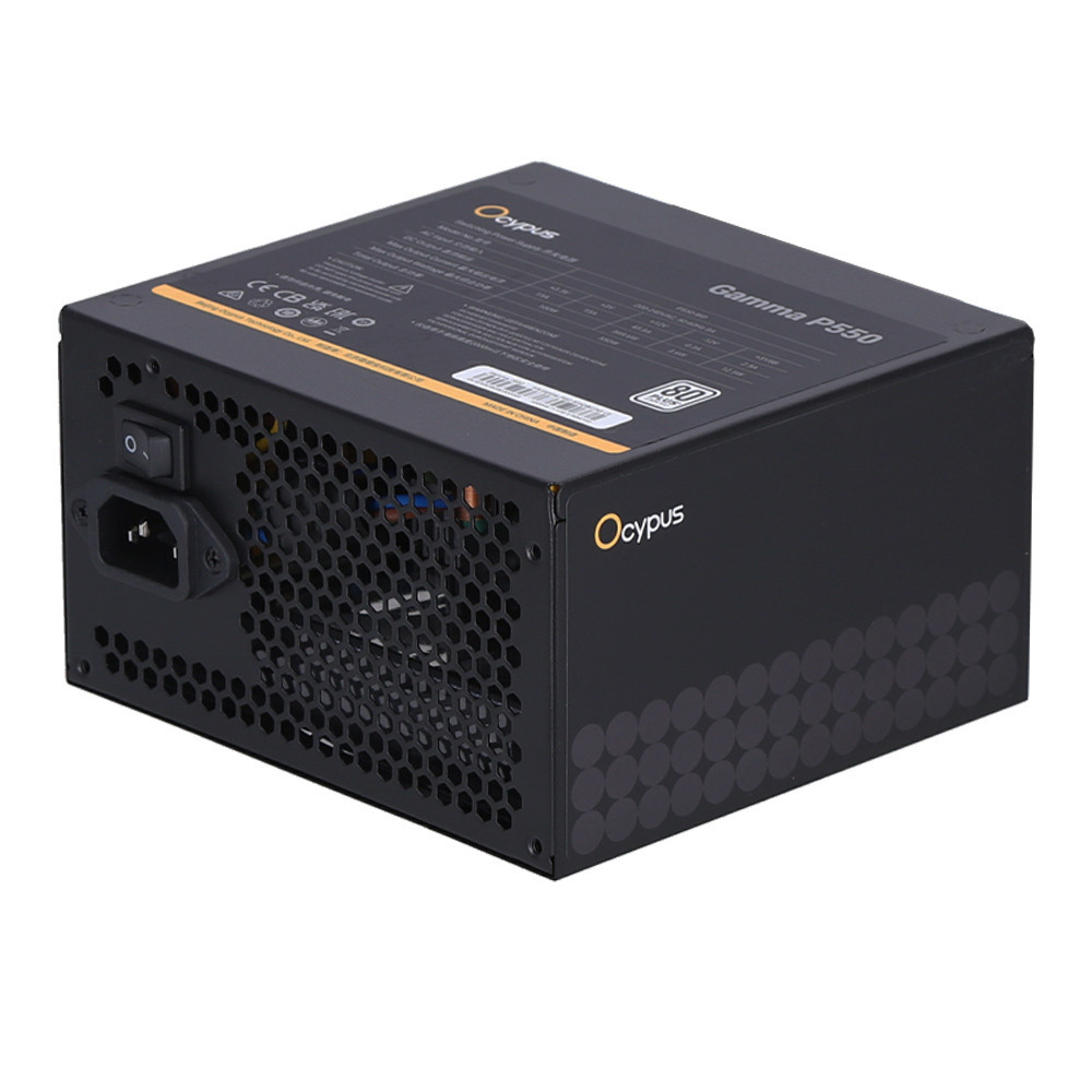 POWER SUPPLY (อุปกรณ์จ่ายไฟ) OCYPUS GAMMA P550 - 550W 80 PLUS ATX BLACK }