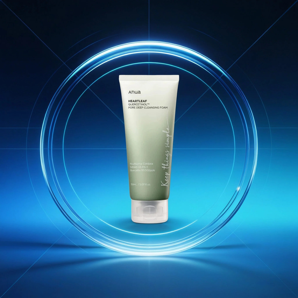 โฟมล้างหน้าล้ําลึก Anua Heartleaf เกาหลี, Quercetinol Calming Oil-Control Foam Cleanser
