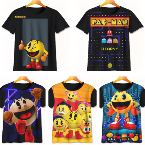 Pacman 3D Game T-Shirt Multi Variants Halfprint Game Model เสื้อยืดสําหรับเด็กและผู้ใหญ่ Unisex - Je