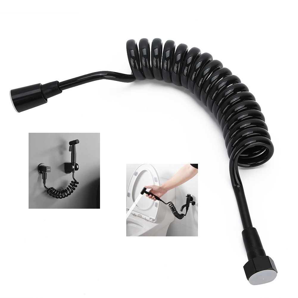 VARSTR 2MCopper Cap Bidet Shower Hose ยืดหยุ่น Retractable Spring Shower Hose อุปกรณ์เสริม