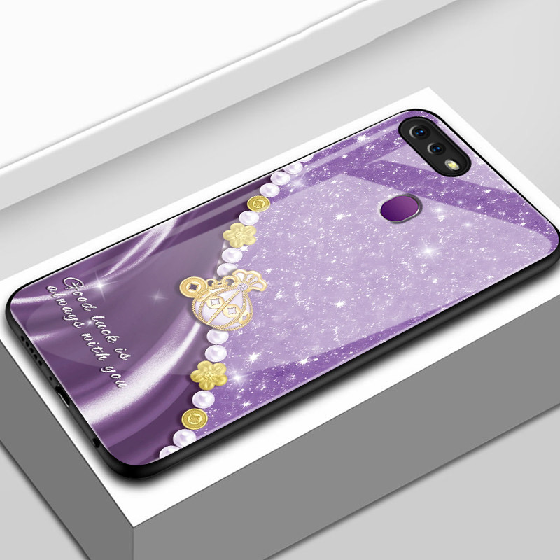 เคสสำหรับ OPPO F9 Pro F7 F5 Youth A7X Realme 2 Pro เคสโทรศัพท์กระเป๋าเงินเปลือกแก้วกันกระแทก