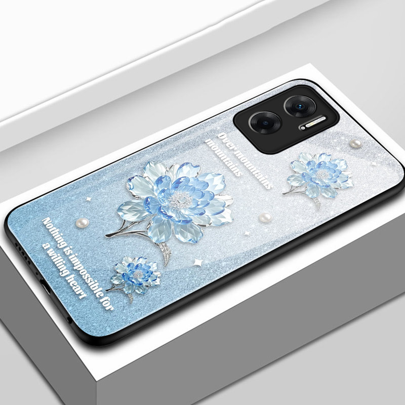 เคสสำหรับ Xiaomi Redmi 10 5G 10 4G 10C 4G เคสโทรศัพท์ดอกไม้ไข่มุกเปลือกแก้วกันกระแทก