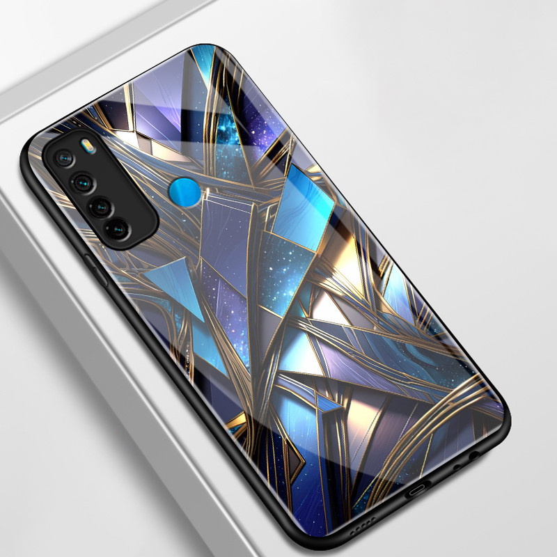 เคสสำหรับ Xiaomi Redmi Note 8 Note 8T Note 8 Pro เคสโทรศัพท์รูปเพชรเปลือกแก้วกันกระแทก