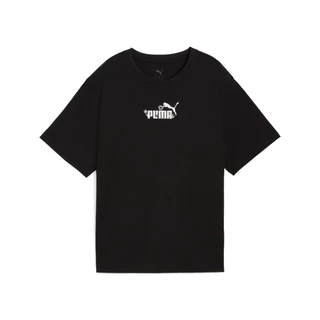 PUMA Basics เสื้อยืดทรงหลวม Essentials Nature 2.0 สำหรับผู้หญิง สีดำ - 68807701