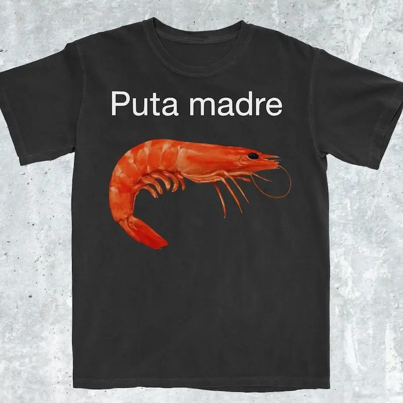 เสื้อยืดผู้ชายฤดูร้อน Funny Loape Memes, เสื้อยืดลายกุ้ง Memes, กุ้ง, Agressive