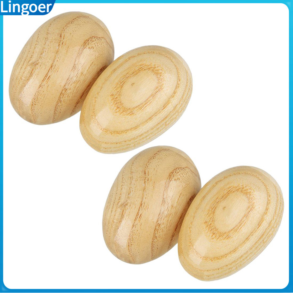 Lingoer 1 PC ไม้ไข่ Shaker Rattle Percussion เครื่องดนตรีของเล่นเด็ก
