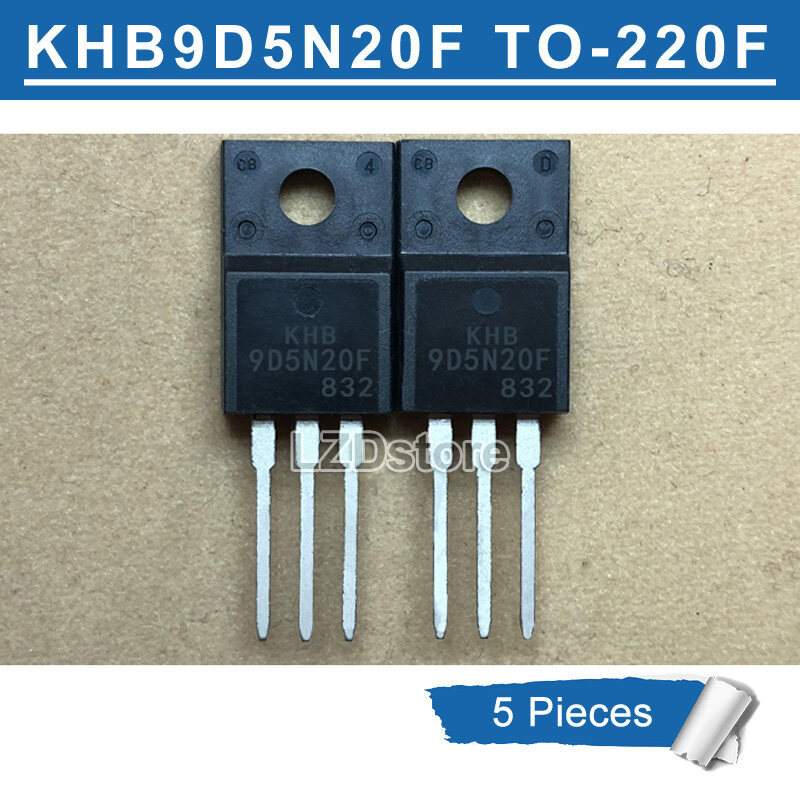 5pcs KHB9D5N20F TO-220F KHB9D5N20F TO-220 N-channel 9.5A/200V MOSFET ทรานซิสเตอร์ใหม่เดิม