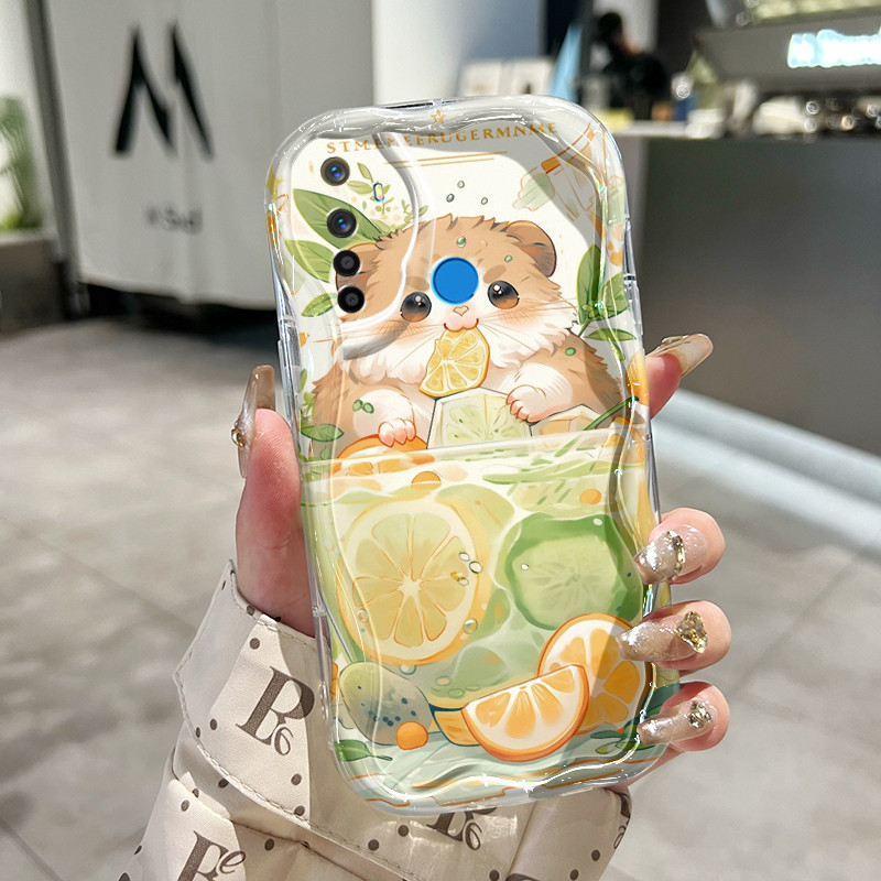 Realme 5 5i 5s 6i C3 C3i Narzo 10 10A 20A โปร่งใสกรณีน่ารักหนูแฮมสเตอร์การ์ตูน