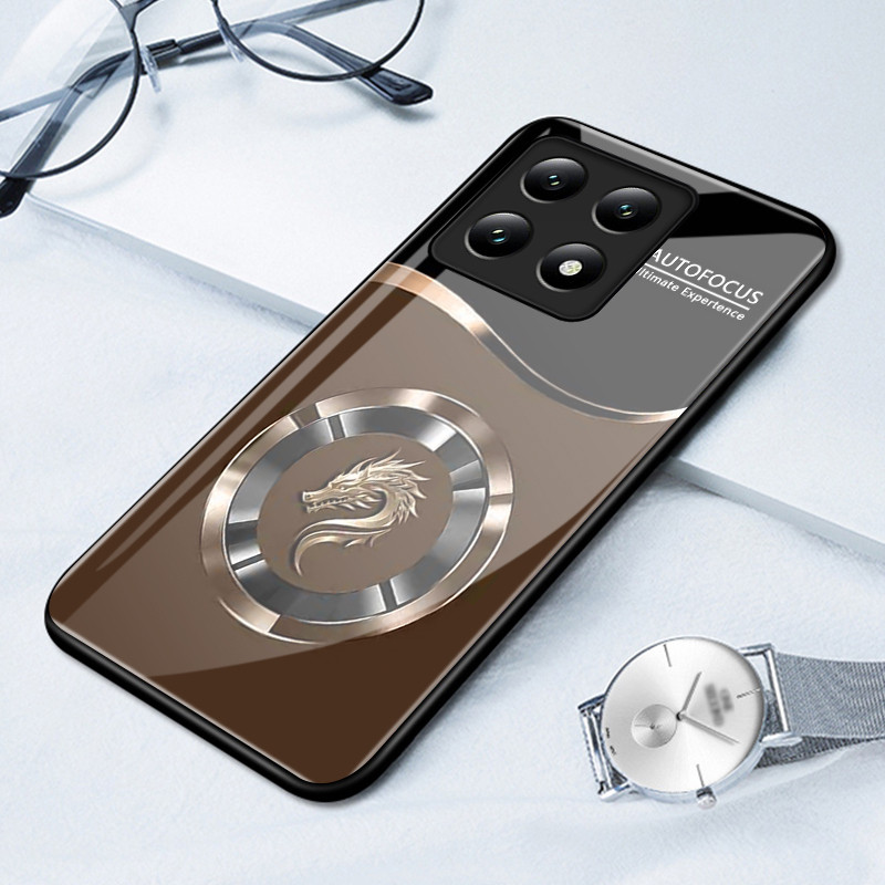 เคสสำหรับ Xiaomi 14T 5G 14T Pro 5G เคสโทรศัพท์มังกรเปลือกแก้วกันกระแทก